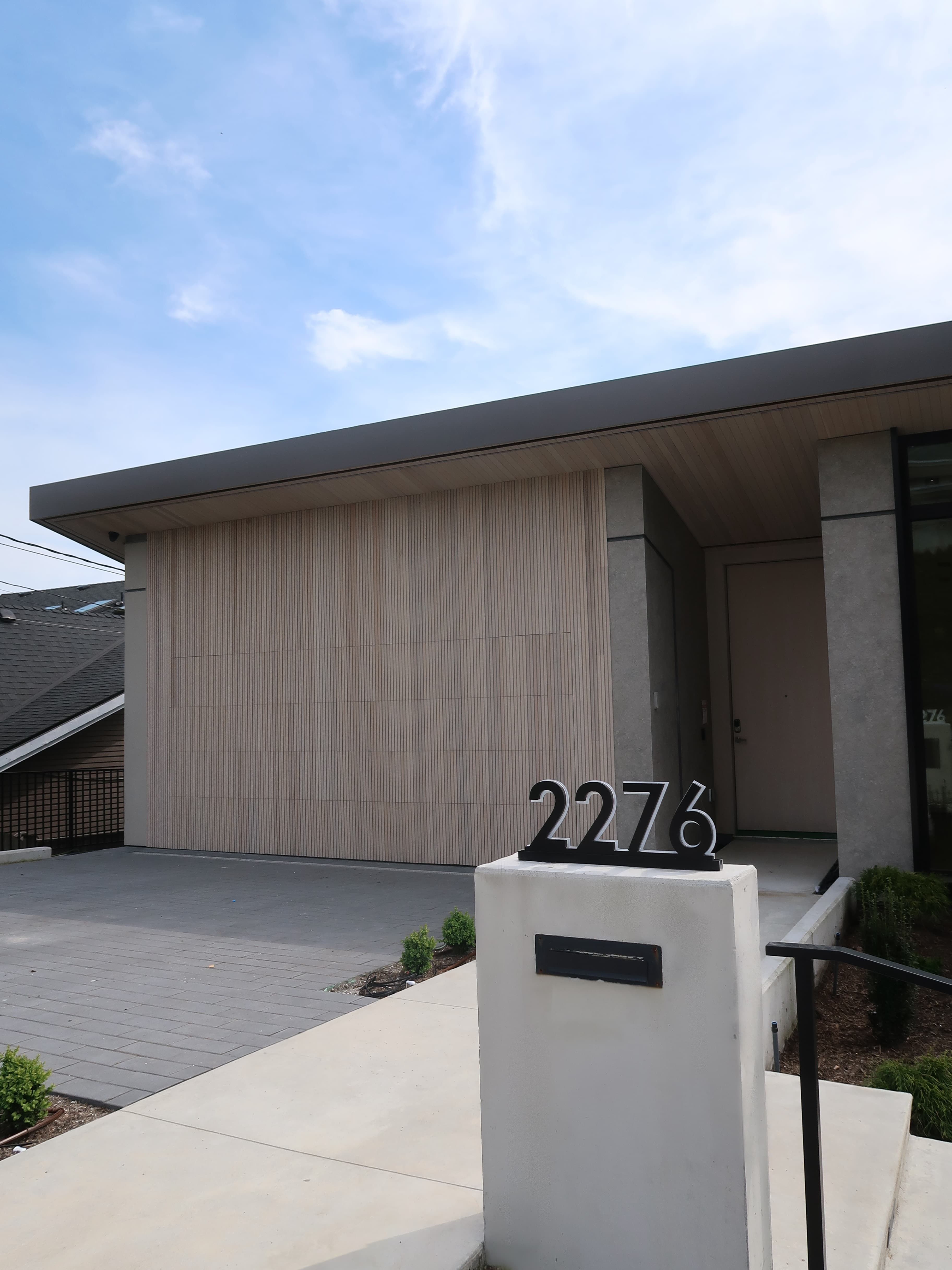 Nelson House 3 — front elevation and entry