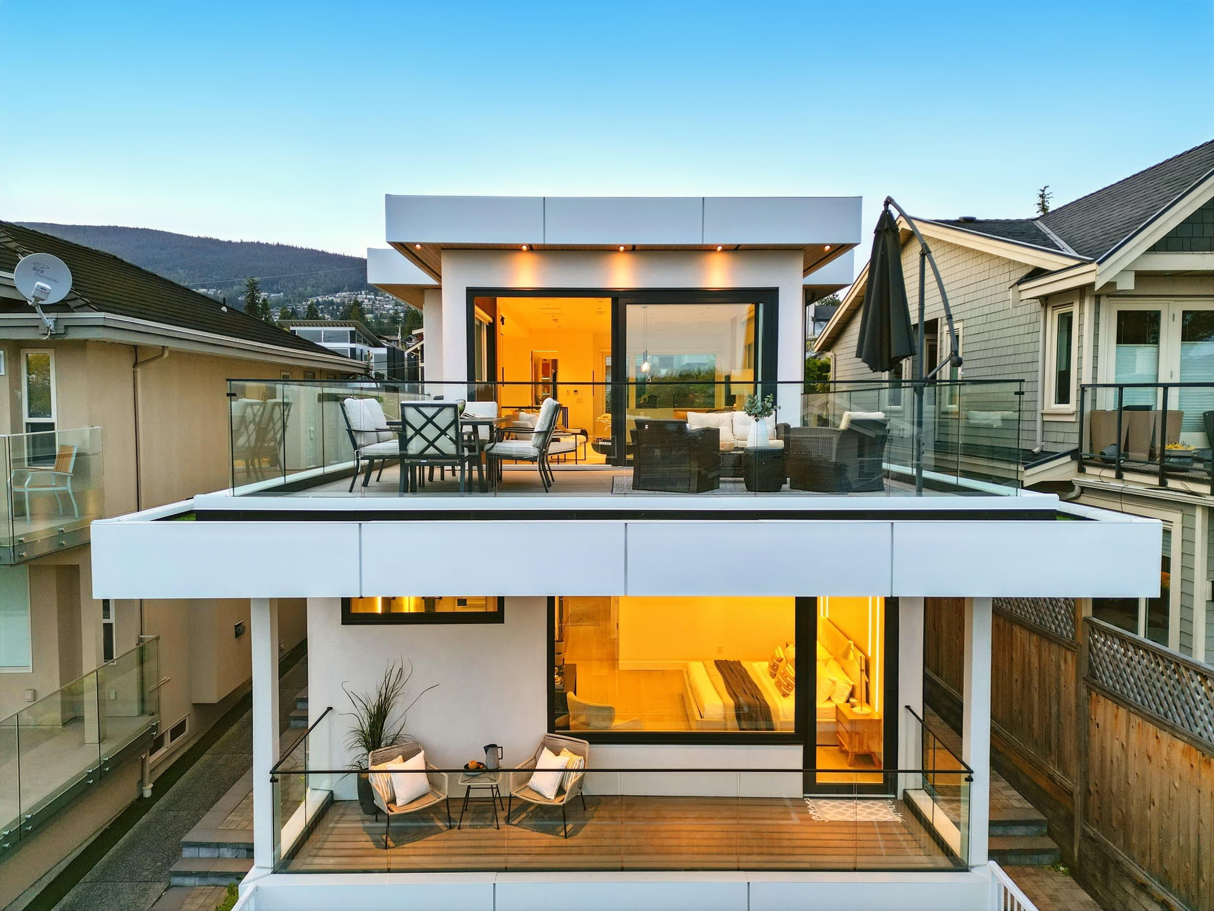Duchess House — rooftop deck at dusk